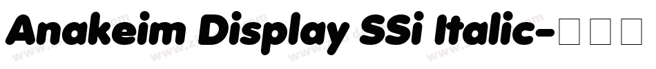 Anakeim Display SSi Italic字体转换